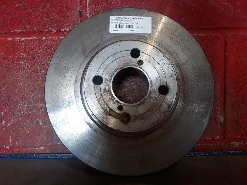 Recambio de disco freno delantero para toyota corolla (e12) 2.0 turbodiesel cat referencia OEM IAM   