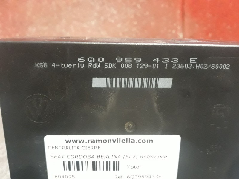 Recambio de centralita cierre para seat cordoba berlina (6l2) reference | 04.04 - 12.07 reference | 04.04 - 12.07 referencia OEM