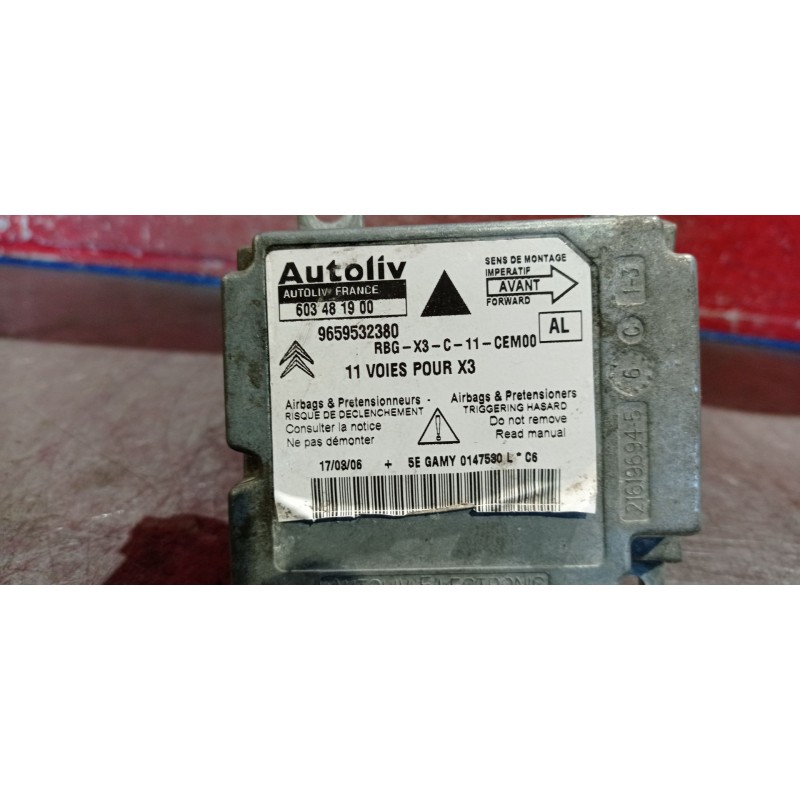 Recambio de centralita airbag para citroen c5 berlina 2.0 hdi cat (rhr / dw10bted4) referencia OEM IAM 603481900 9659532380 