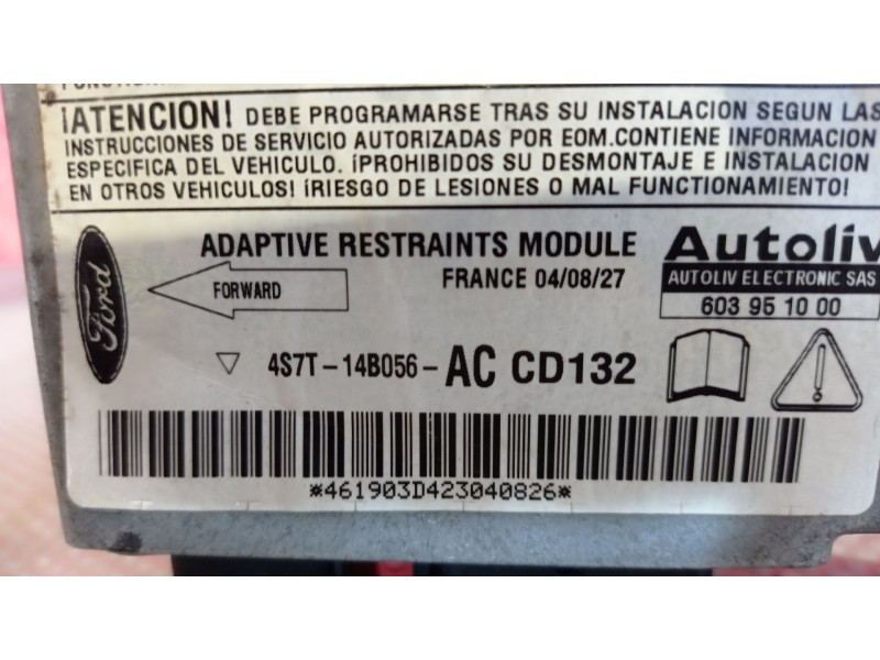 Recambio de centralita airbag para ford mondeo turnier (ge)  | 0.00 - 0.07  | 0.00 - 0.07 referencia OEM IAM 4S7T14B056AC 603951