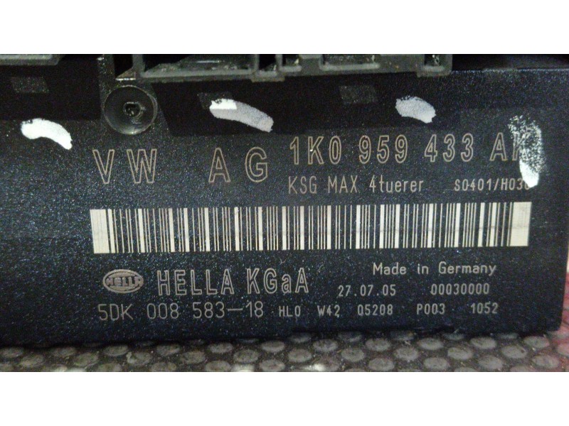 Recambio de centralita cierre para seat leon (1p1)  | 0.05 - ...  | 0.05 - ... referencia OEM IAM 1K0959433AK  