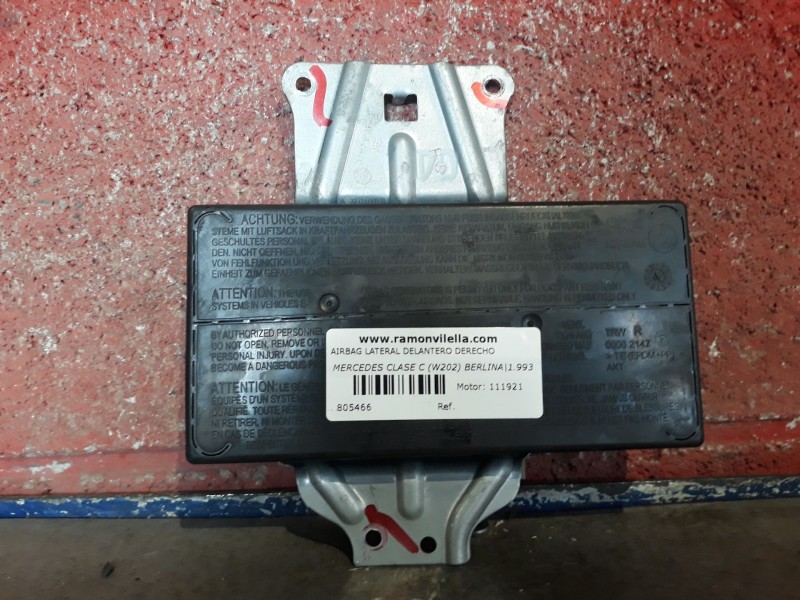 Recambio de airbag lateral delantero derecho para mercedes clase c (w202) berlina 180 (202.018) referencia OEM IAM    Recambio de airbag lateral delantero derecho para mercedes clase c (w202) berlina 180 (202.018) referencia OEM IAM