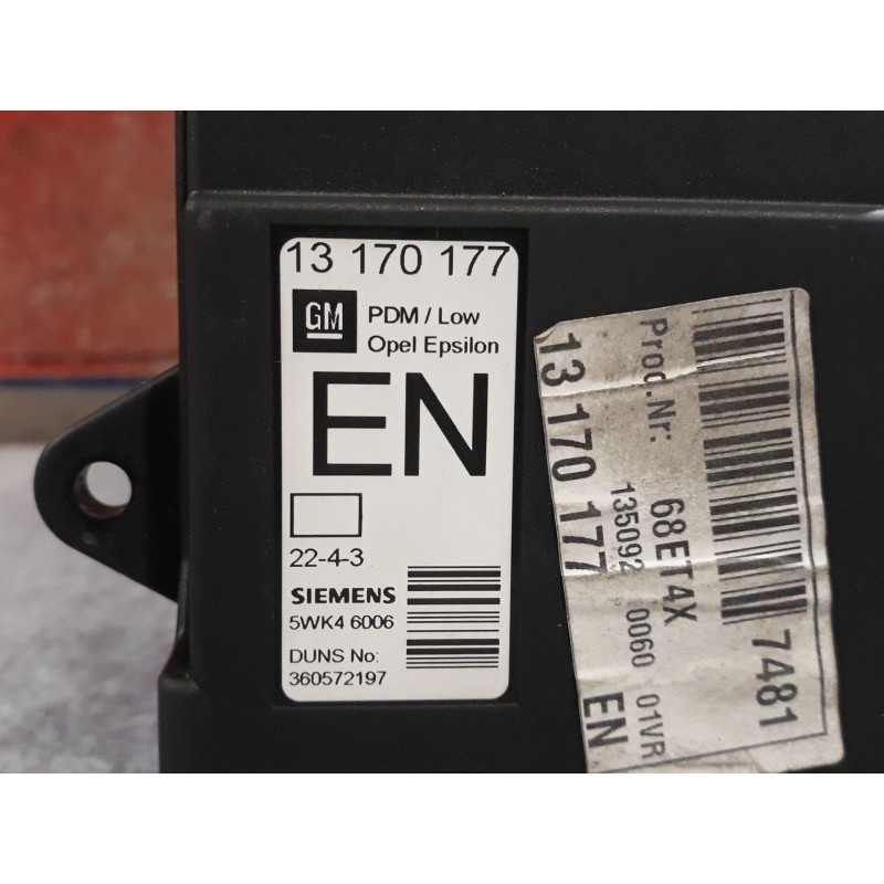 Recambio de centralita cierre para opel vectra c berlina  | 0.02 - 0.05  | 0.02 - 0.05 referencia OEM IAM 5WK46006 13 170 177 