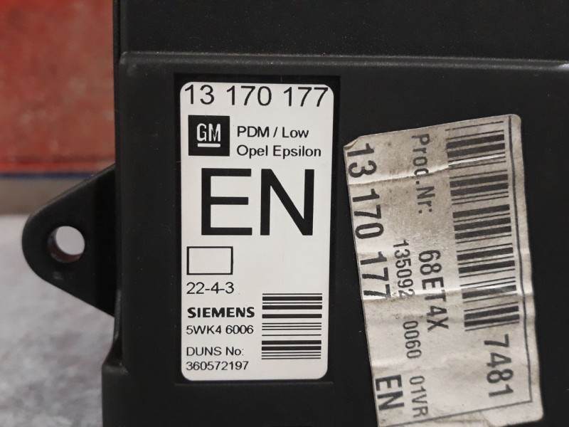 Recambio de centralita cierre para opel vectra c berlina  | 0.02 - 0.05  | 0.02 - 0.05 referencia OEM IAM 5WK46006 13 170 177 