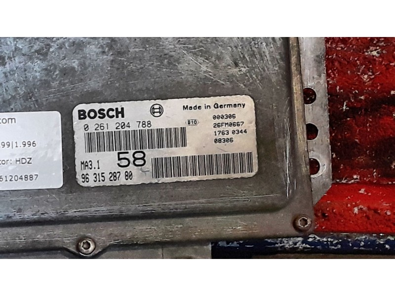 Recambio de centralita motor uce para citroen saxo  | 0.99 - 0.03  | 0.99 - 0.03 referencia OEM IAM 0261204887  