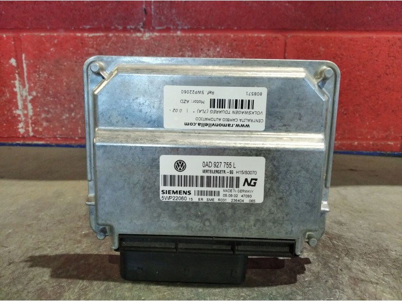 Recambio de centralita cambio automatico para volkswagen touareg (7la)  | 0.02 - 0.07  | 0.02 - 0.07 referencia OEM IAM 5WP22060