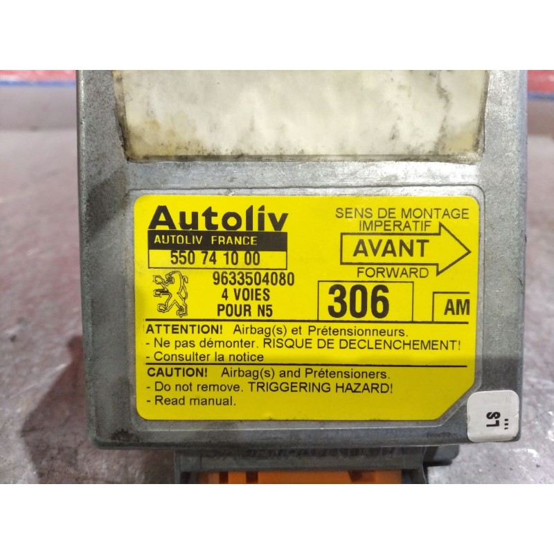 Recambio de centralita airbag para peugeot 306 berlina 3/4/5 puertas (s2) boulebard | 12.97 - 12.99 boulebard | 12.97 - 12.99 re