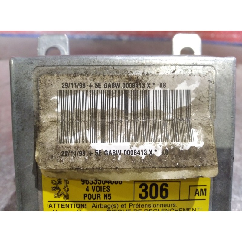 Recambio de centralita airbag para peugeot 306 berlina 3/4/5 puertas (s2) boulebard | 12.97 - 12.99 boulebard | 12.97 - 12.99 re