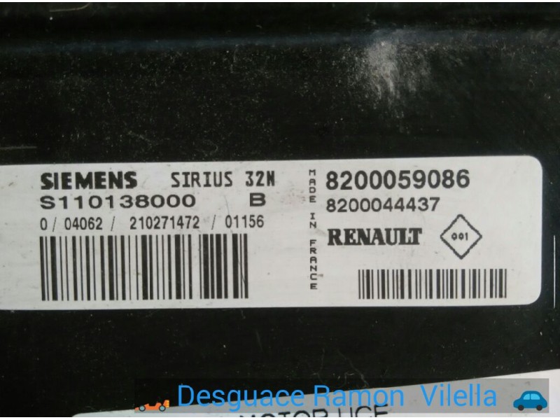 Recambio de centralita motor uce para renault megane i fase 2 berlina (ba0) 1.6 16 v rt (ba04) | 0.99 - ... 1.6 16 v rt (ba04) |