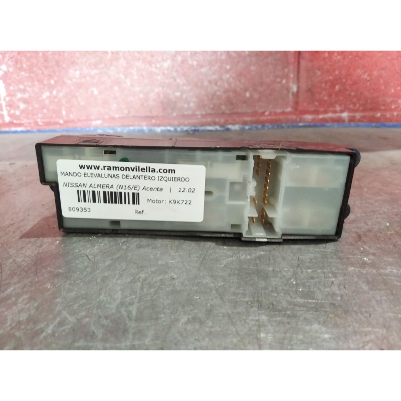 Recambio de mando elevalunas delantero izquierdo para nissan almera (n16/e) acenta | 12.02 - 12.04 acenta | 12.02 - 12.04 refere